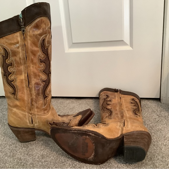 Coral western boots - Picture 2 of 2